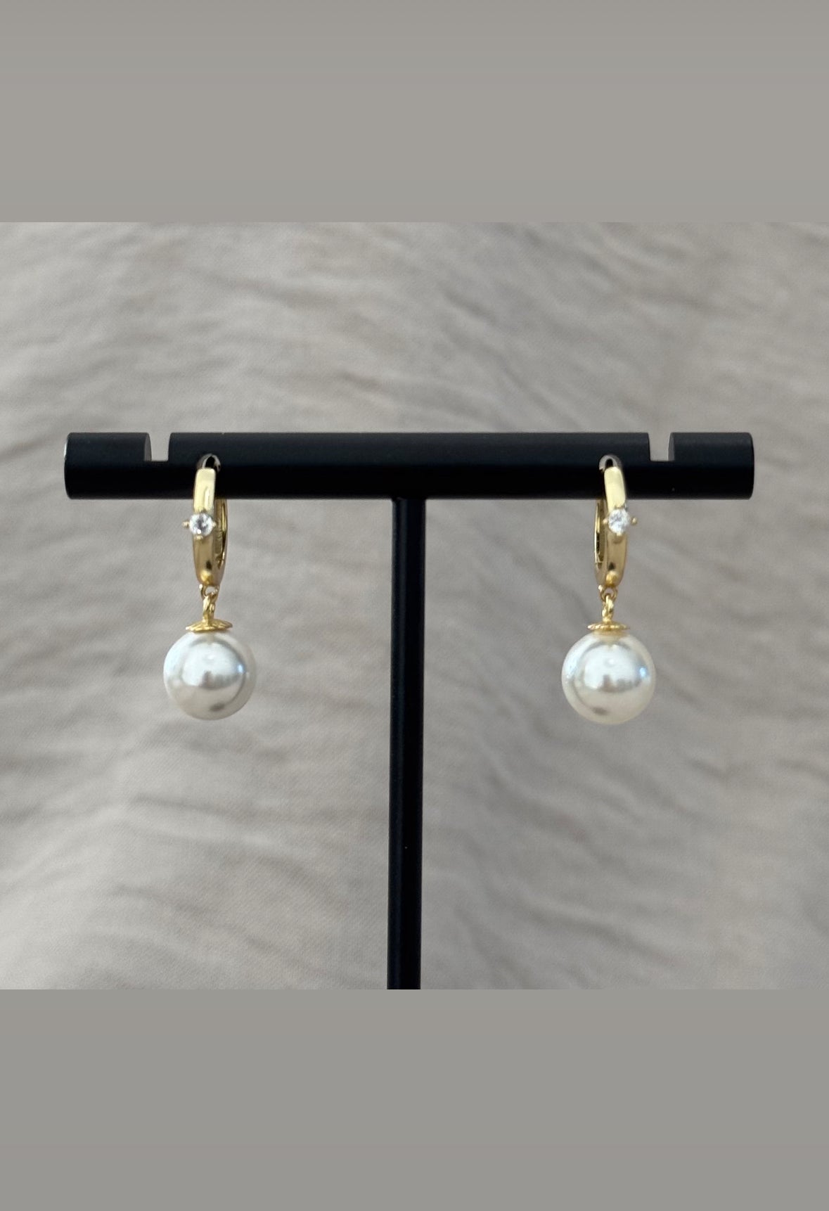 Pearl Hoops Oorbellen